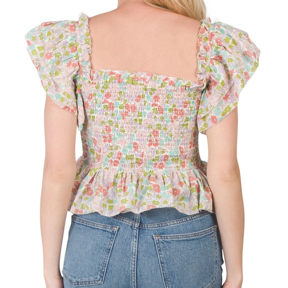 Anthropologie Tops Love The Label Smocked Bodice Top Poshmark